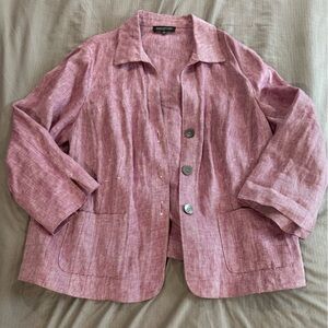 Jones New York Textured Pink Jacket